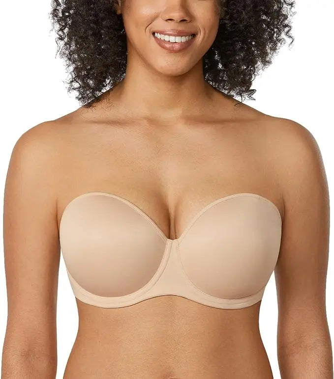 AISILIN Women's Strapless Bra Underwire Multiway Padded T Shirt
